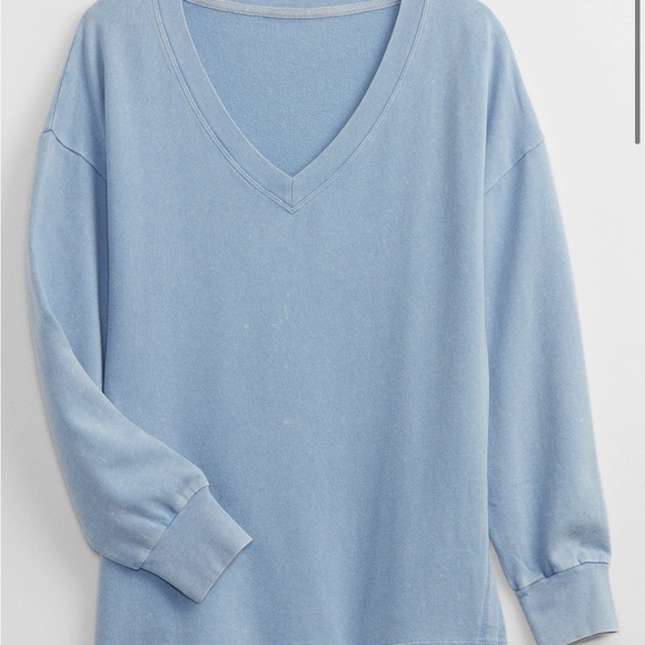 NWT GAP Crewneck Tunic Sweater COLOR blue mineral wash - Picture 3 of 6